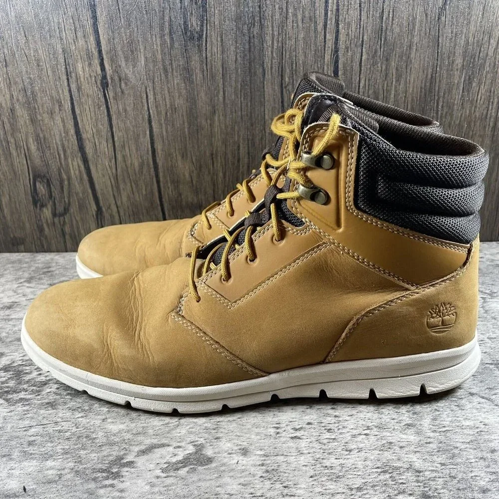 Timberland Hoverlite Brown Tan Leather Boots Men’s Size 11.5